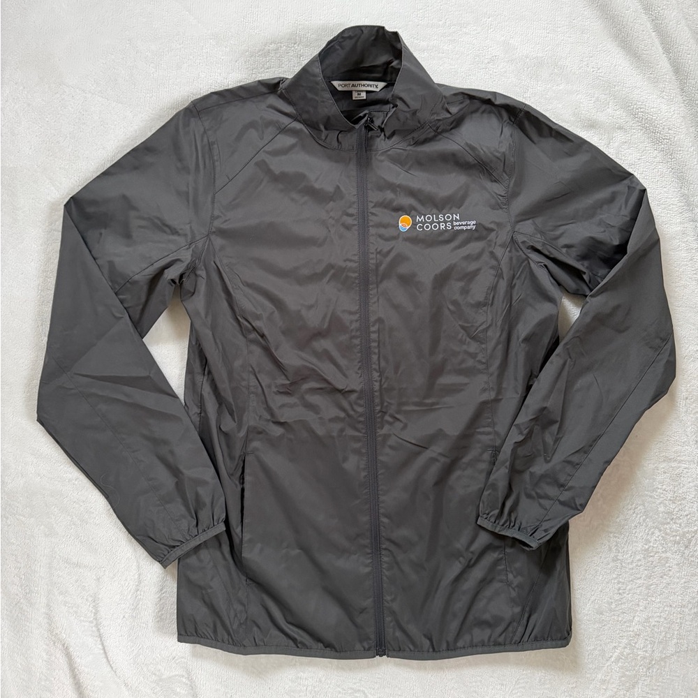 Unisex Gray Molson Coors Windbreaker Jacket | size Medium